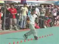 Insane Korean Freestyle Slalom Rollerblading
